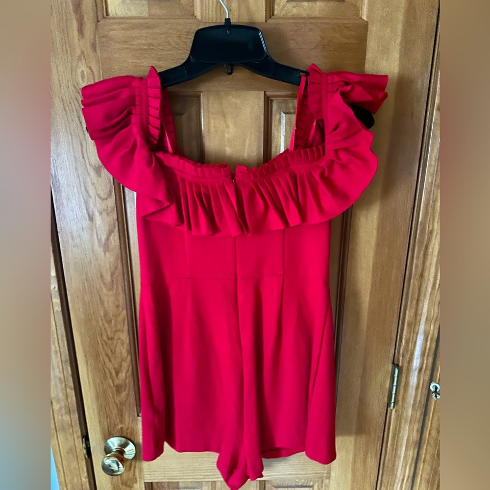 Red short romper